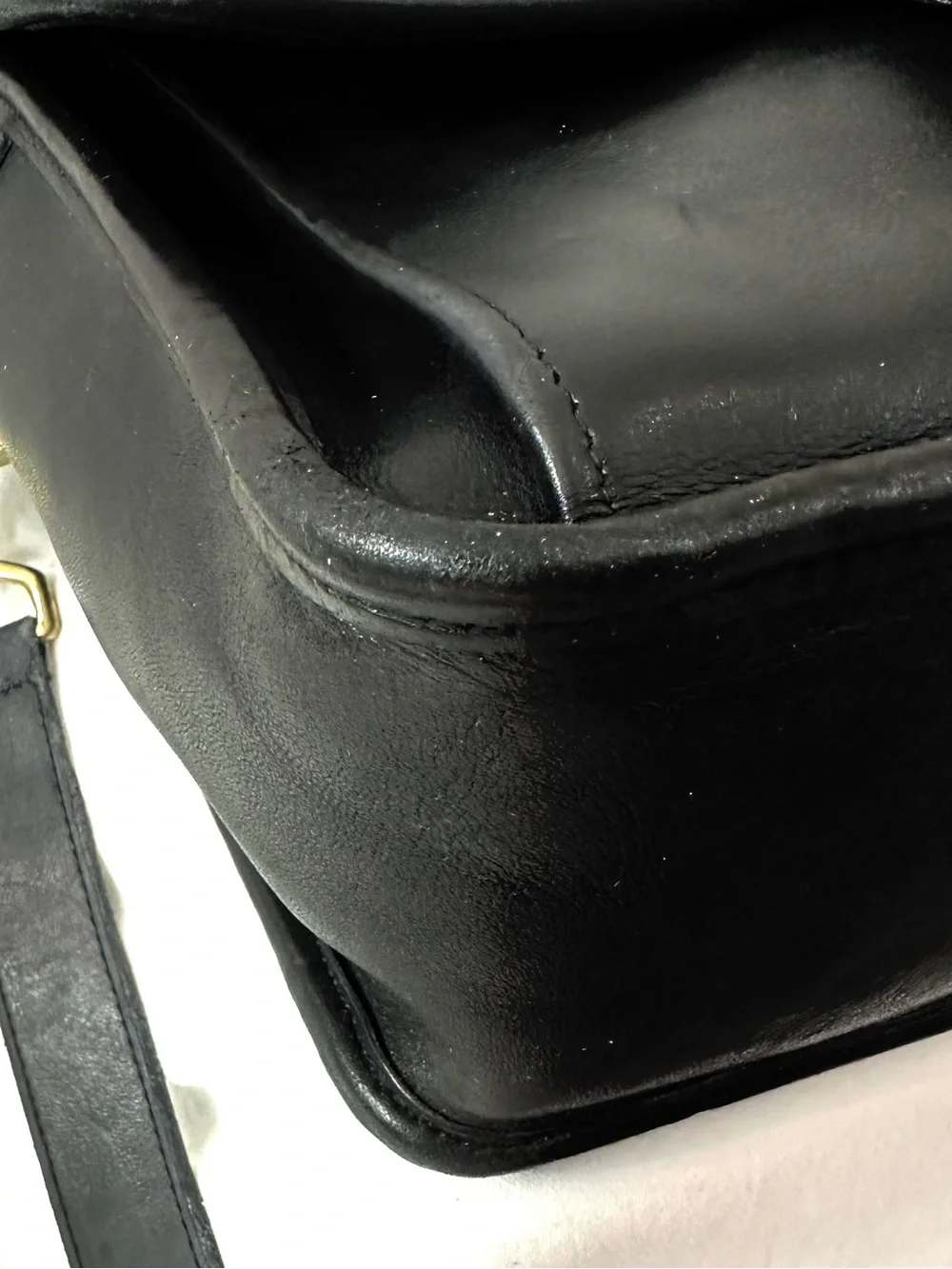Coach black leather